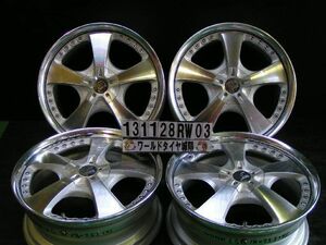 リム有[中古ホイール4本セット]WORK LS105[18x7.5J+45/114.3/5H]アコードワゴン,アコード(CF,CD系),ラファーガ,スマートフォーフォー