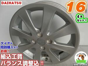 軽用[中古ホイール4本セット]ダイハツ純正[16x4.5J+45/100/4H]アトレーワゴン,ウェイク,タント,ミラ,ムーブ,オプティ,ネイキッド,MAX