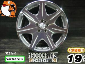 [中古ホイール4本セット]マナレイスポーツ Vertec VR5[19xz8J+45/8J+38/114.3/5H]SAI,アルファード,エルグランド,CX-5,クラウンロイヤル