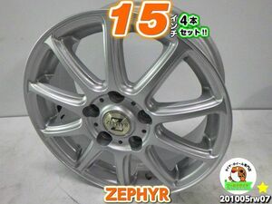 [中古ホイール4本セット]ZEPHYR[15x6J+50/114.3/5H]ノア,VOXY,エスクァイア,アコード,フリード,ジェイド,プレマシー,アクセラ,ストリーム