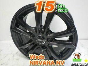 [中古ホイール4本セット]weds NIRVANA NV[15X6J+53/114.3/5H]VOXY,ノア,ラフェスタハイウェイスター(CW系/B35),ストリーム,プレマシー