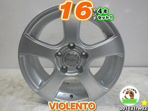 [中古ホイール4本セット]VIOLENTO[16x7J+48/114.3/5H]VOXY,C-HR,エスティマ,エルグランド,セレナ,オデッセイ,ヴェゼル,アクセラ,CX-3