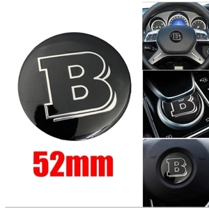 メルセデスベンツ BRABUS ブラバス ステアリング エンブレム 52mm smart スマート453C453A453フォーツーfortwo cabrioW219W246W222w46