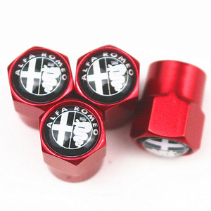  Alpha Romeo wheel air valve cap 4P[ red ] Giulia Giulietta stereo ru vi o Mito Alpha 156 147 159