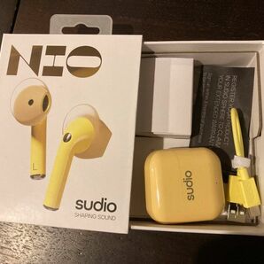 ワイヤレスイヤホンマイクSUDIO NIO イエロー　ジャンク