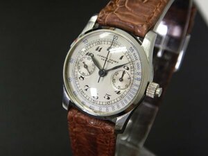 6298 rare outright sales * with defect HELBROS GENEVA SPORT hell Bros june-b sport one push chronograph hand winding wristwatch antique 