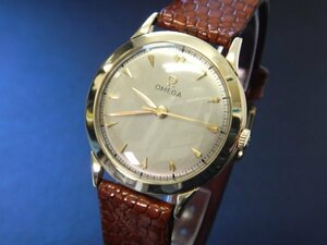 6275 美品売切り☆ ヴィンテージ オメガ 14K無垢 OMEGA 手巻き メンズ 腕時計 アンティーク 1950年代？
