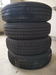 【アルミホイール付き】145/80R12 80/78 N LT★9分山 ヨコハマ SUPER VAN 356 2023年第40周 4本 ノーマル