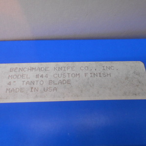 BENCHMADE バリソンナイフ #44 タントウブレード 110mm ステンレスハンドル 130mm の画像8