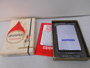 ビンテージ Zippo KOPPERS 化学　1975年製　未使用　ニアミントコンディション,オリジナルインナー箱は汚れ,痛みがあります