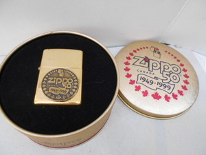 CANADA オンタリオ ナイアガラ 1949-1999 50周年記念 Zippo 　ポリッシュブラスインナーもカナダ製　