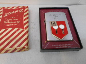 ビンテージ Zippo 1959年製　未使用　後貼り、後彫 FT,WOL TERS TEXAS 1959　ニアミント,オリジナルインナー箱は汚れ,痛みがあります