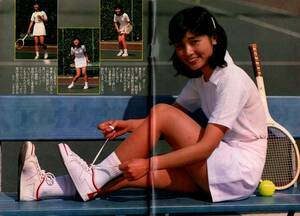 s3499 ordinary punch 1979 year Showa era 54 year tennis wear . wistaria ... middle west ... Koshien Cheer girl water ... mulberry ... morning ratio . Mali a... hand ....