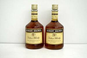 T35/ 未開栓 2本セット キリン シーグラム　ROBERT BROWN ロバートブラウン デラックス ウイスキー 750ml×2 43％×2