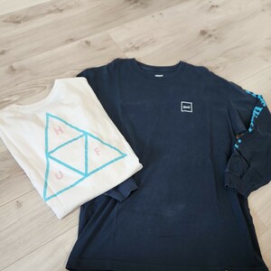 HUF/難ありロンT/Lサイズ２枚即決/送料無料