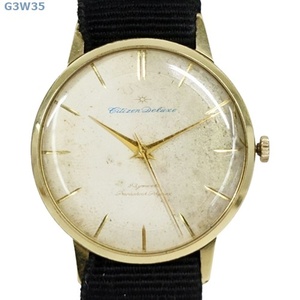 G3W35 腕時計 CITIZEN シチズン Deluxe UR51507081 23石 手巻き 稼動 60サイズ