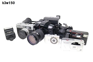 K3w150 カメラ等おまとめ MINOLTA NIKON PENTAX 他 カメラ レンズ ストロボ 双眼鏡 動作未確認 80サイズ
