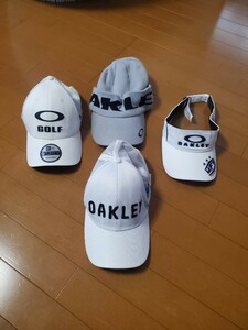  used * free size * Oacley *OAKLEY* cap ×2, sun visor, knit cap set 