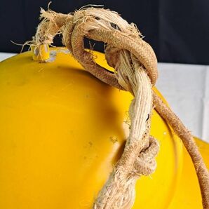 昭和レトロ 琺瑯 電傘 /検索 アンティーク 照明 店舗 インテリア イエロー 円盤型 帽子型の画像9