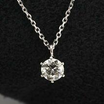 ダイヤモンド ネックレス 一粒 プラチナ 0.3カラット 鑑定書付 0.344ct Dカラー VVS1クラス 3EXカット H&C CGL_画像1