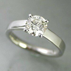 婚約指輪 安い ダイヤモンド リング 1.0カラット プラチナ 鑑定書付 1.056ct Dカラー VS1クラス 3EXカット H&C CGL