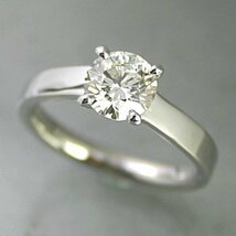婚約指輪 安い ダイヤモンド リング 0.6カラット プラチナ 鑑定書付 0.614ct Dカラー SI1クラス 3EXカット H&C CGL_画像1