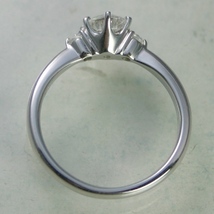 婚約指輪 安い ダイヤモンド リング 0.6カラット プラチナ 鑑定書付 0.614ct Dカラー SI1クラス 3EXカット H&C CGL_画像2