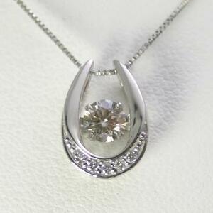 ダイヤモンド ネックレス 一粒 プラチナ 0.5カラット 鑑定書付 0.517ct Gカラー SI2クラス 3EXカット H&C CGL