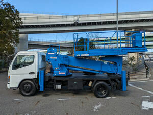 【中古】elevated作work vehicle Actyオ(AKTIO) truck式 スーパーデッキ ブーム長12m Mitsubishi(MITSUBISHI)【現状渡し】