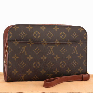 美品 ルイヴィトン LOUIS VUITTON モノグラム オルセー セカンドバッグ クラッチバッグ ブラウン メンズ レザー M51790 布袋付き