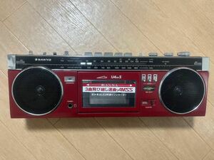 SANYO U4MKⅡ ジャンク　昭和レトロ ラジオ カセットデッキ ラジカセ FM レトロ ステレオカセットデッキ 