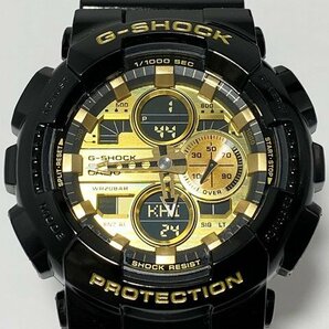 ◎CASIO カシオ G-SHOCK ジーショック GA-140GB-1A1JF ブラック ゴールド メンズ腕時計 稼働品の画像4