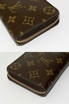 ◎LOUIS VUITTON ルイヴィトン モノグラム ポルトフォイユ・クレマンス M61298 ローズバレリーヌ ラウンドファスナー長財布_画像5