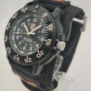  【稼働品】LUMINOX ルミノックス NAVY SEAL 3000/3900 V3 ネイビーシールズ 39mm幅ベルクロバンド ケース付の画像2