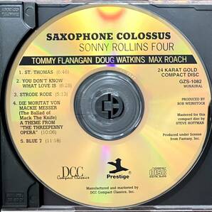 【DCC 24K GOLD CD】SONNY ROLLINS / SAXOPHONE COLOSSUS ソニー・ロリンズ / サキソフォン・コロッサス ゴールドCD GZS-1082の画像2