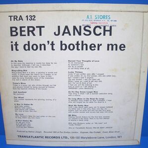 【LP】BERT JANSCH BIRTHDAY BLUES 6th UK60sフォーク☆PENTANGLE 英TRANSATLANTIC初回美品 +おまけ DON'T BOTHER ME 2nd 初回ジャケ!!!★の画像6