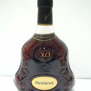 未開栓 Hennessy（ヘネシー）XO 黒キャップ クリアボトル 40％ 700mlの画像1