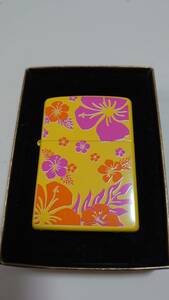 新品未使用品 ZIPPO 2ASP-HIBY HIBISCUS-YELLOW (両面加工) (2006)