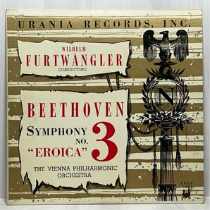 ☆洗浄済 フルトヴェングラー ベートーヴェン 交響曲第3番 英雄 米URANIA URLP 7095 初期1A/1B LPの画像1