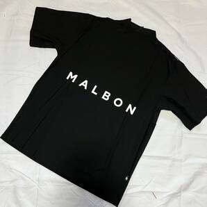 新品 Malbon Golf ゴルフ 半袖モックシャツ ブラック ｌ マルボン メンズの画像8