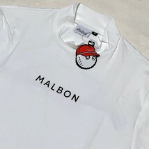 新品　Malbon Golf　ゴルフ　半袖モックシャツ　ホワイト　Ｌ　マルボン　メンズ_画像2