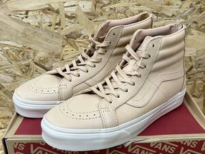 Vans SK8 Hi Reissue Zip DX Veggie Tan Leather バンズ スケート ハイ ベジタブルタンニンレザー ジップ ベージュ キャメル 27cm 