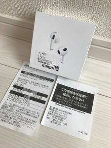 [С неиспользованной гарантией] Apple AirPods (3-го поколения) MME73J/A A2565 A2564 A2566 Беспроводные наушники белые