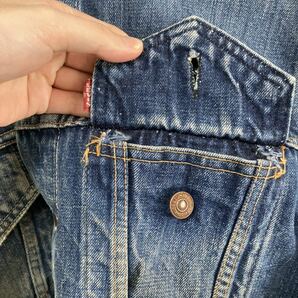 レア！60s Levis リーバイス 557 70505 3rd 4th BIGE 移行期 デニムジャケット ビンテージ サイズ42位☆70s 50s 507XX 506 2nd 1st 大戦 の画像4