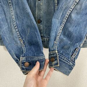 レア！60s Levis リーバイス 557 70505 3rd 4th BIGE 移行期 デニムジャケット ビンテージ サイズ42位☆70s 50s 507XX 506 2nd 1st 大戦 の画像6