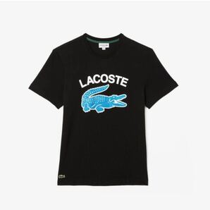 ラコステ ヘビーオンスコットンカレッジプリントTシャツ ネイビー　サイズ3（Mサイズ）新品　送料無料