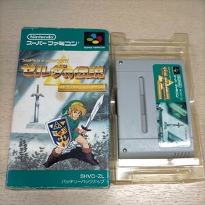 スーパーファミコン ゲームソフト ゼルダの伝説 神々のトライフォース SHVC-ZL▲中古/箱スレヤケ傷み破れ/本体動作未確認/現状渡し/NCで