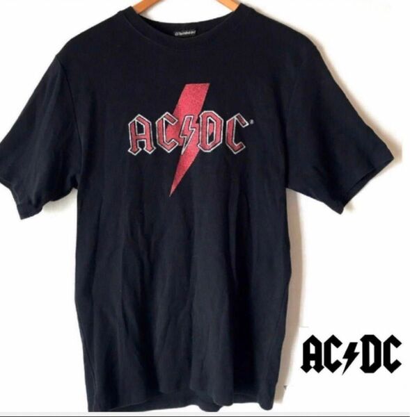 ◆《AC/DC》ロック･Ｔシャツ/メンズ(M) 90sヴィンテ−ジ【GLAMHEAD】