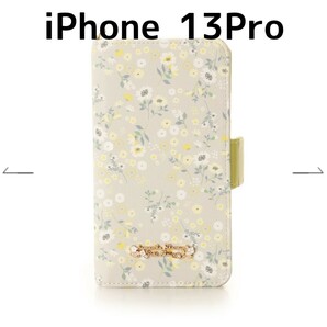 新品 サマンサタバサプチチョイス iPhone13PRO ケース フローラル 花柄 グレージュ スマホケース 手帳型 アイフォン 