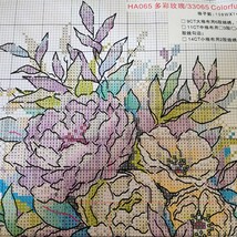 クロスステッチキット Colorful rose カラフルローズ 薔薇 14CT 27×33cm 布に図案印刷あり 刺繍_画像3